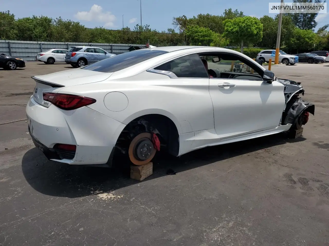 2021 Infiniti Q60 Red Sport 400 VIN: JN1FV7LL1MM560170 Lot: 58329605