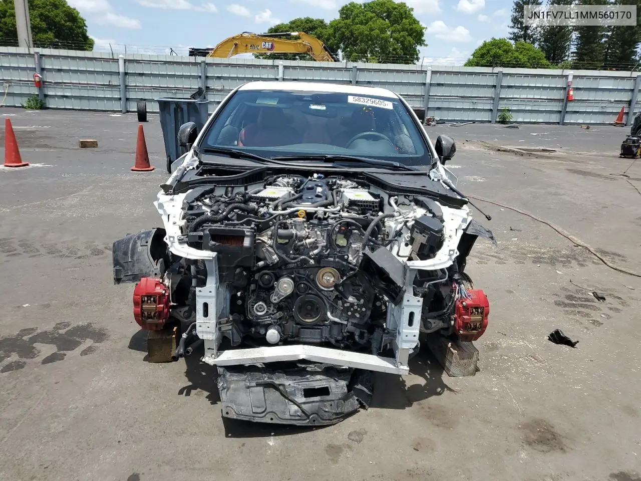 2021 Infiniti Q60 Red Sport 400 VIN: JN1FV7LL1MM560170 Lot: 58329605