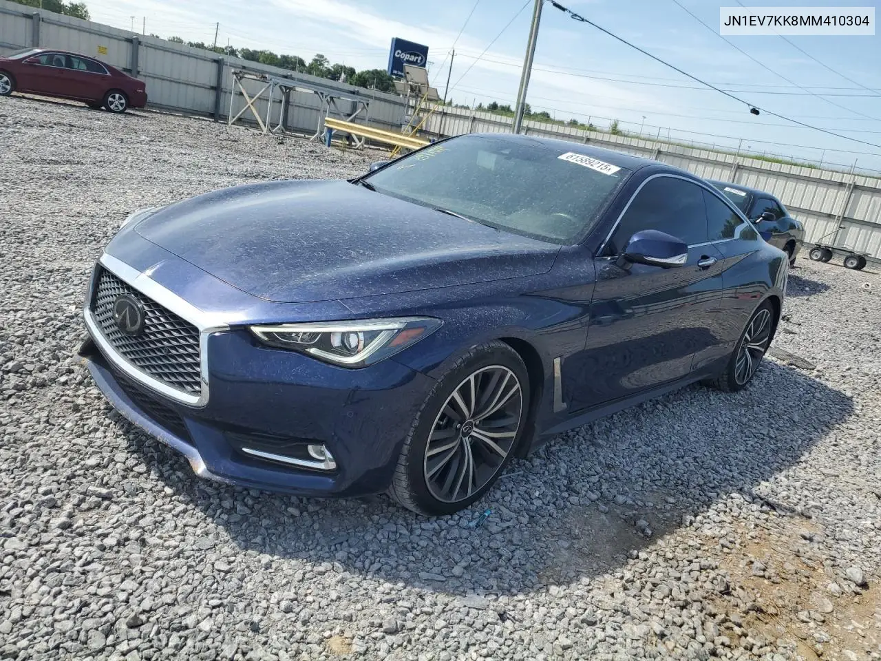 2021 Infiniti Q60 Luxe VIN: JN1EV7KK8MM410304 Lot: 61589215