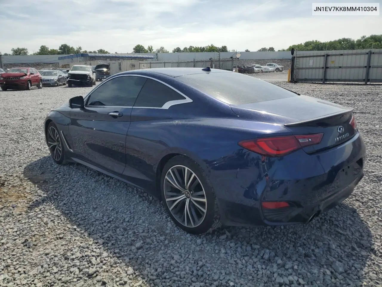 2021 Infiniti Q60 Luxe VIN: JN1EV7KK8MM410304 Lot: 61589215