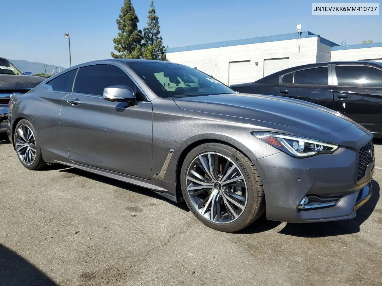 2021 Infiniti Q60 Luxe VIN: JN1EV7KK6MM410737 Lot: 63256755