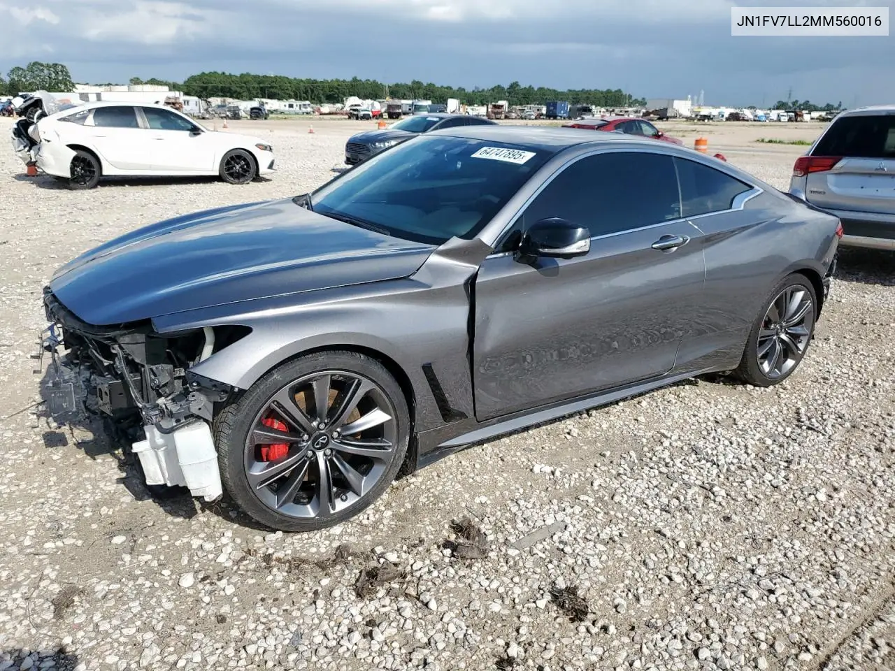 2021 Infiniti Q60 Red Sport 400 VIN: JN1FV7LL2MM560016 Lot: 64747895