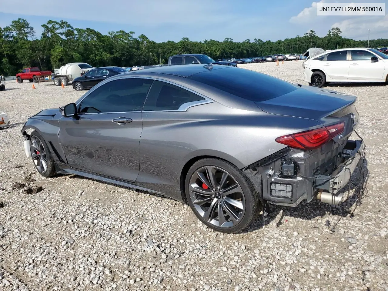 2021 Infiniti Q60 Red Sport 400 VIN: JN1FV7LL2MM560016 Lot: 64747895