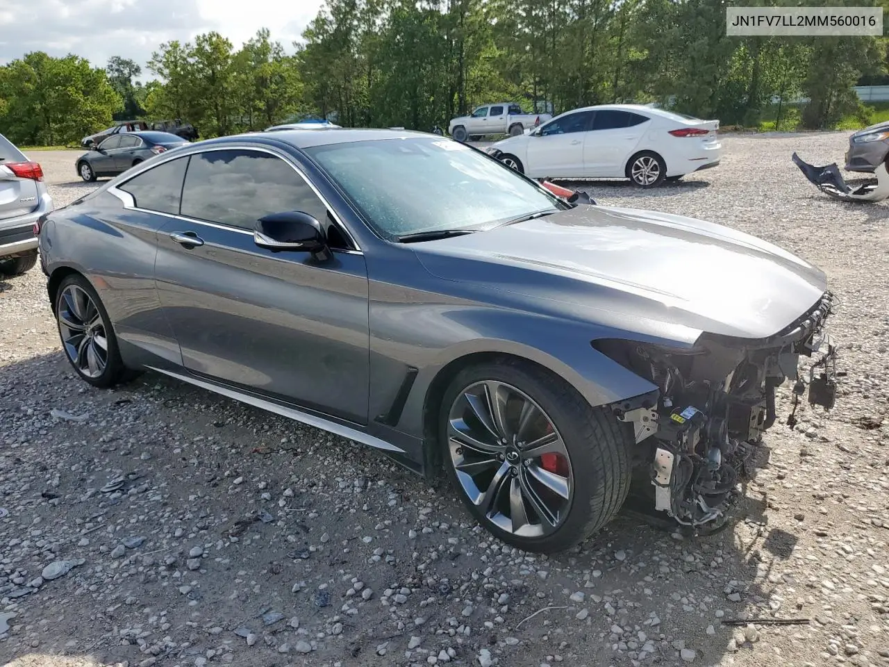 2021 Infiniti Q60 Red Sport 400 VIN: JN1FV7LL2MM560016 Lot: 64747895