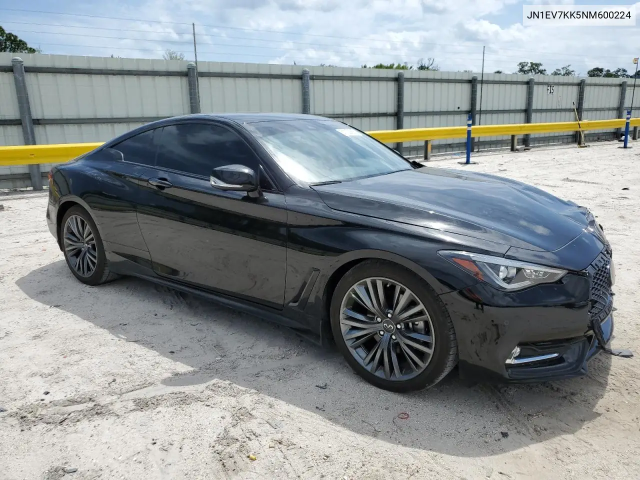 2022 Infiniti Q60 Luxe VIN: JN1EV7KK5NM600224 Lot: 51120885