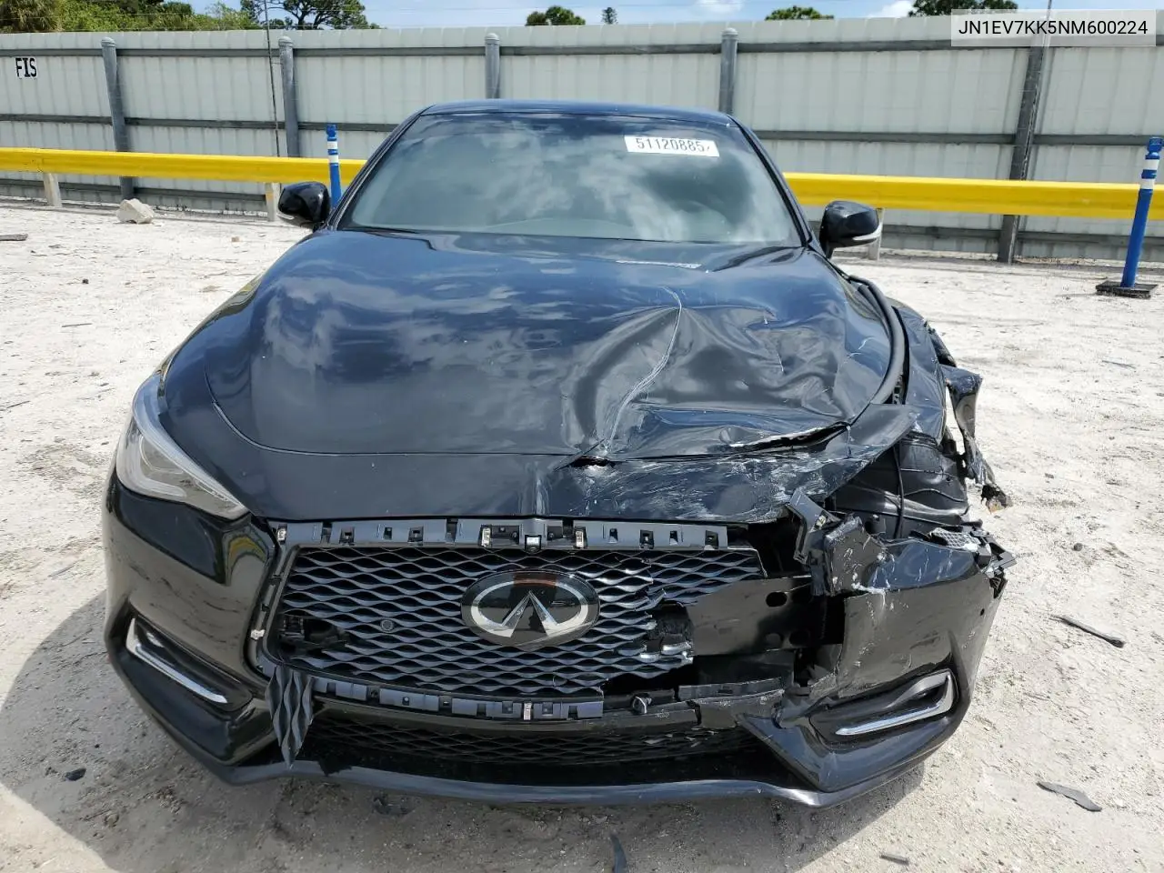 2022 Infiniti Q60 Luxe VIN: JN1EV7KK5NM600224 Lot: 51120885