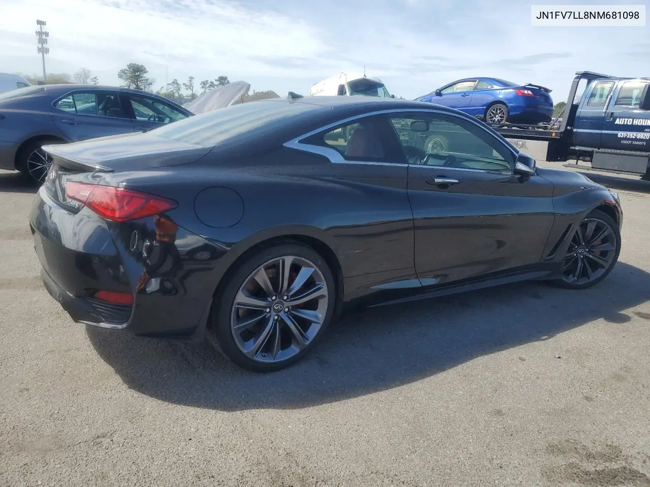 2022 Infiniti Q60 Red Sport 400 VIN: JN1FV7LL8NM681098 Lot: 54364875