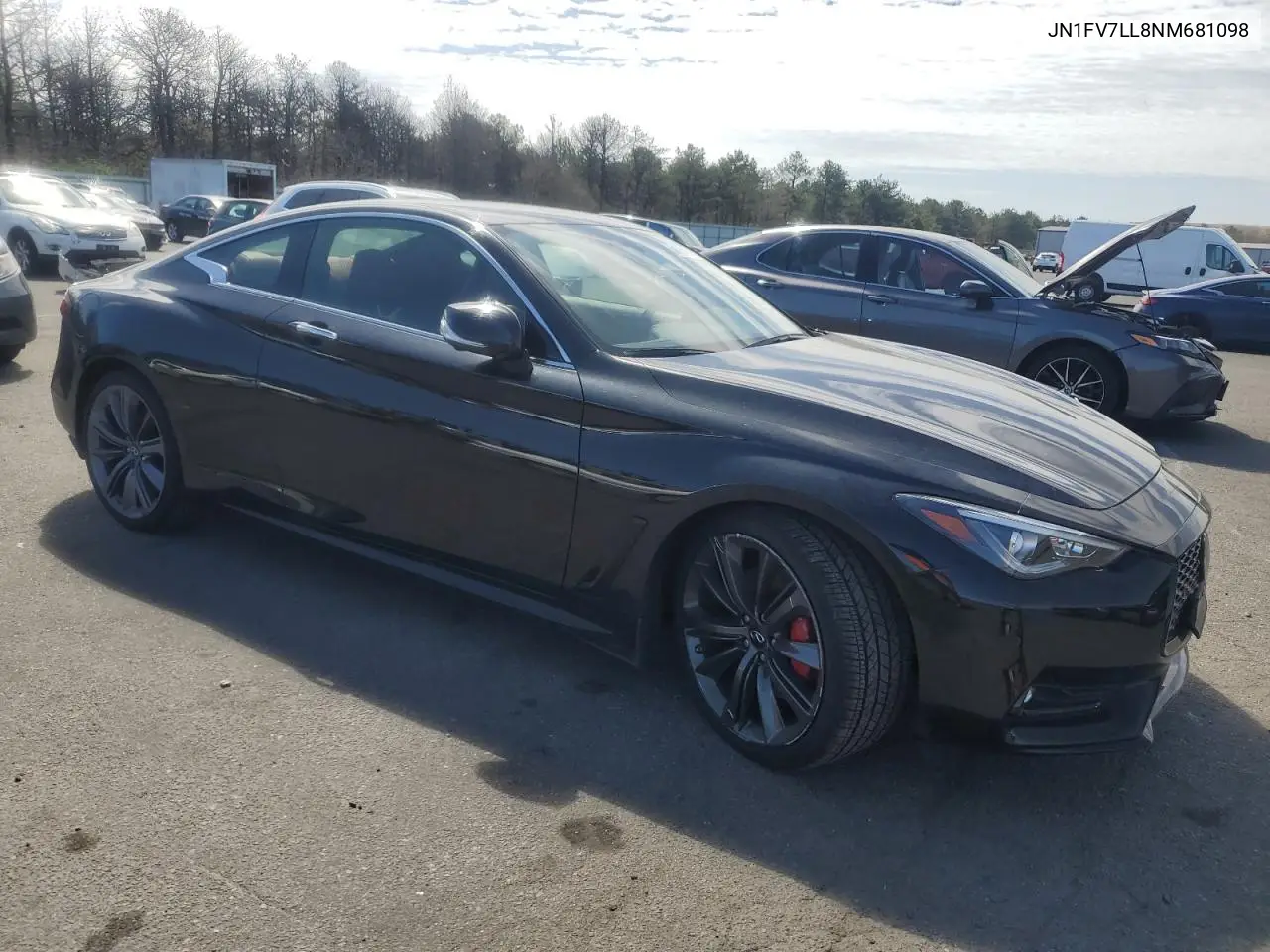 2022 Infiniti Q60 Red Sport 400 VIN: JN1FV7LL8NM681098 Lot: 54364875