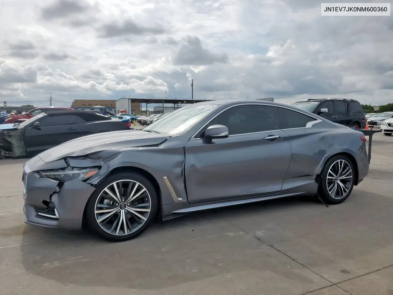 2022 Infiniti Q60 Pure VIN: JN1EV7JK0NM600360 Lot: 58852525
