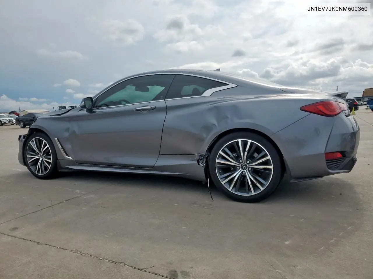 2022 Infiniti Q60 Pure VIN: JN1EV7JK0NM600360 Lot: 58852525