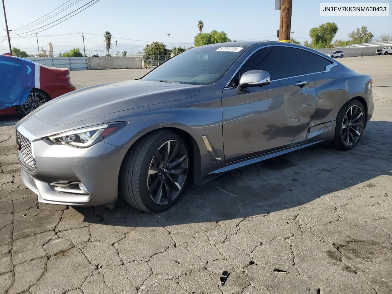 2022 Infiniti Q60 Luxe VIN: JN1EV7KK3NM600433 Lot: 62293795