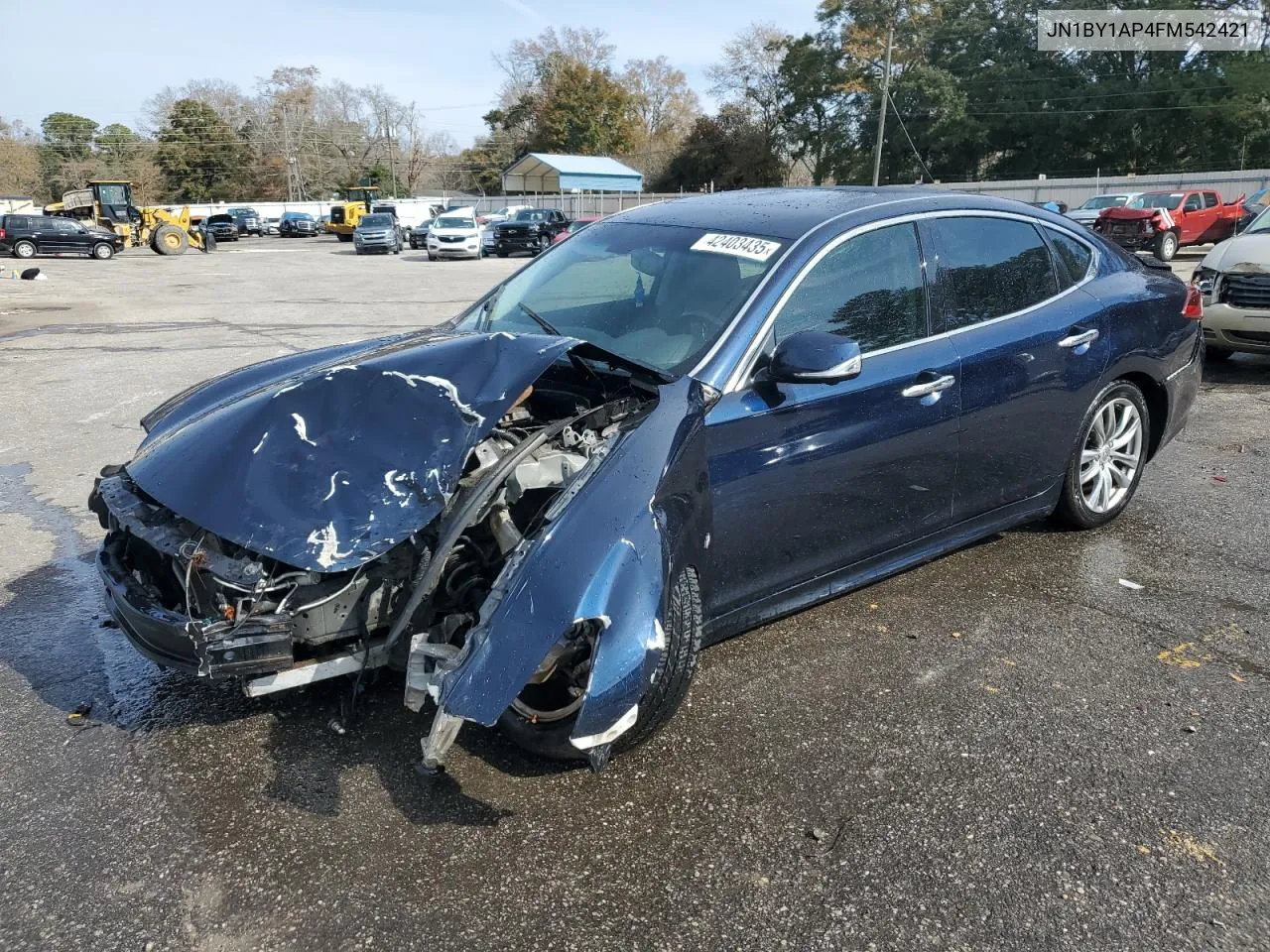 2015 Infiniti Q70 3.7 VIN: JN1BY1AP4FM542421 Lot: 42403435
