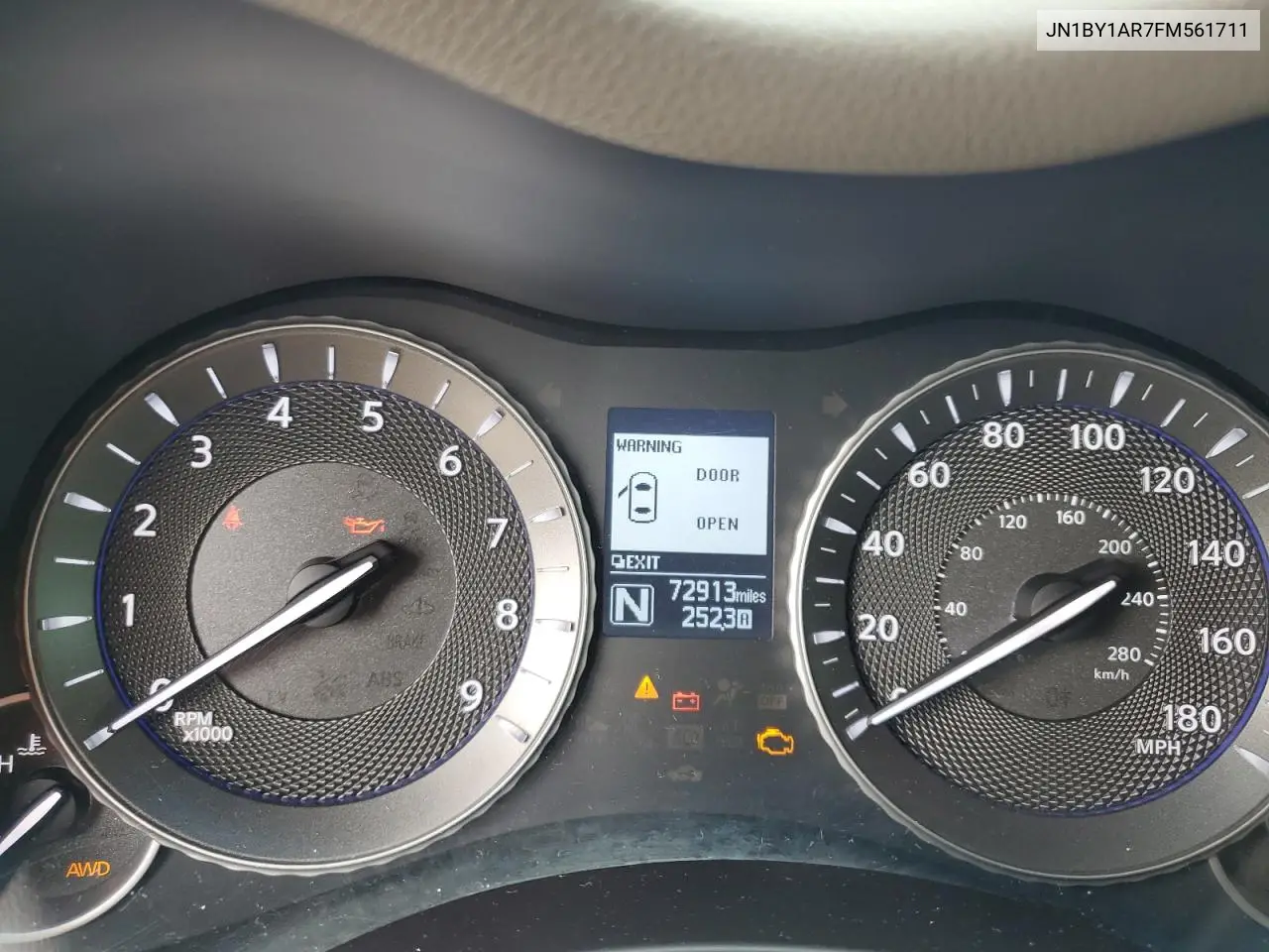 2015 Infiniti Q70 3.7 VIN: JN1BY1AR7FM561711 Lot: 76247244