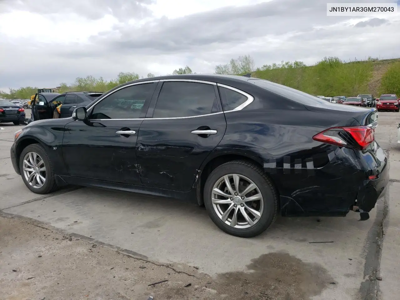 2016 Infiniti Q70 3.7 VIN: JN1BY1AR3GM270043 Lot: 55460015