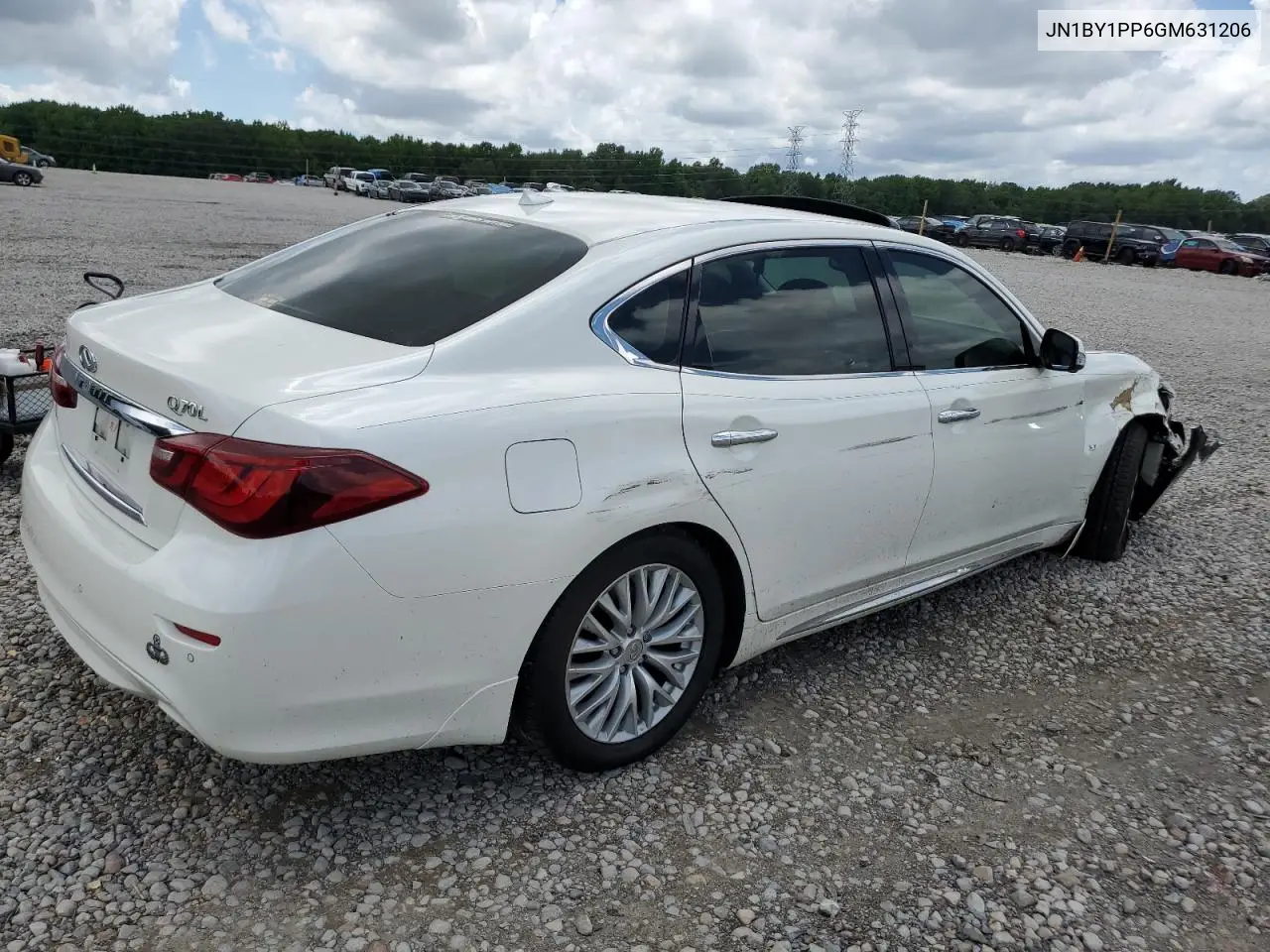 2016 Infiniti Q70L 3.7 VIN: JN1BY1PP6GM631206 Lot: 59791415