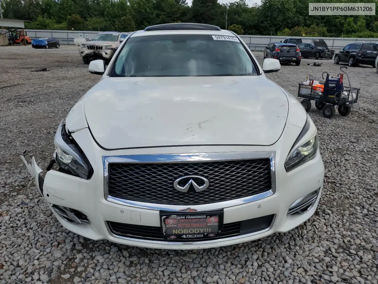 2016 Infiniti Q70L 3.7 VIN: JN1BY1PP6GM631206 Lot: 59791415