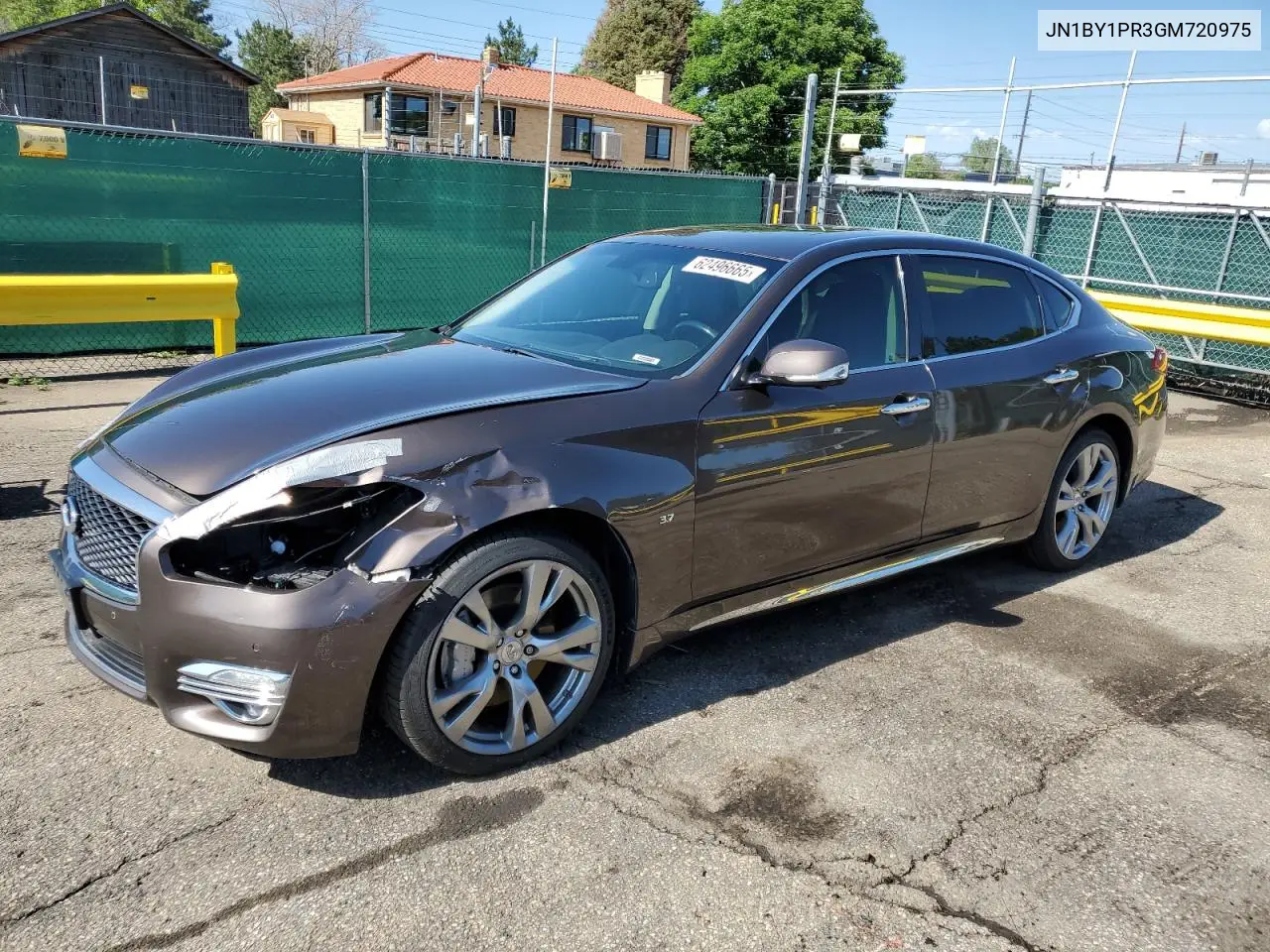 2016 Infiniti Q70L 3.7 VIN: JN1BY1PR3GM720975 Lot: 62496665