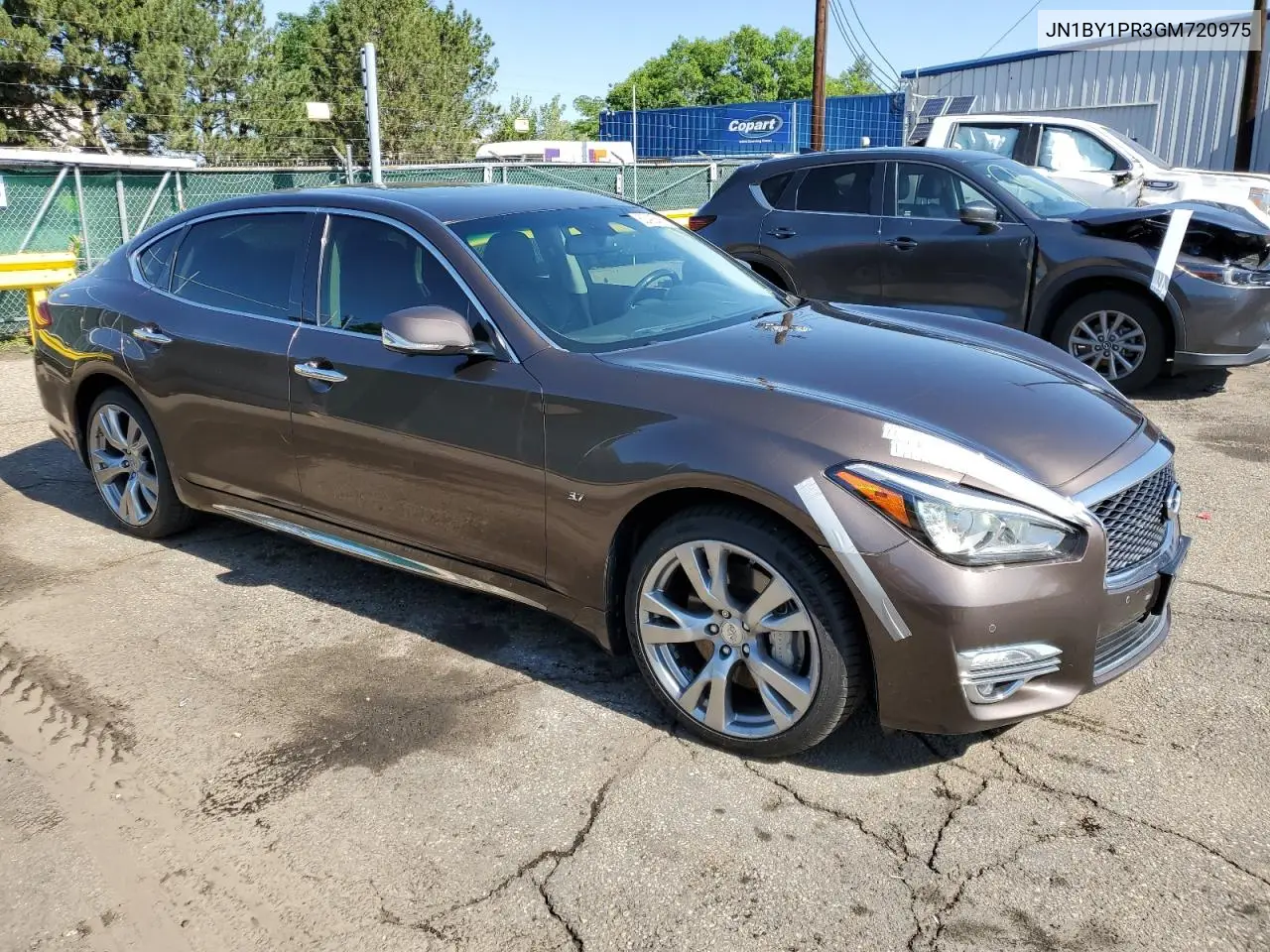 2016 Infiniti Q70L 3.7 VIN: JN1BY1PR3GM720975 Lot: 62496665