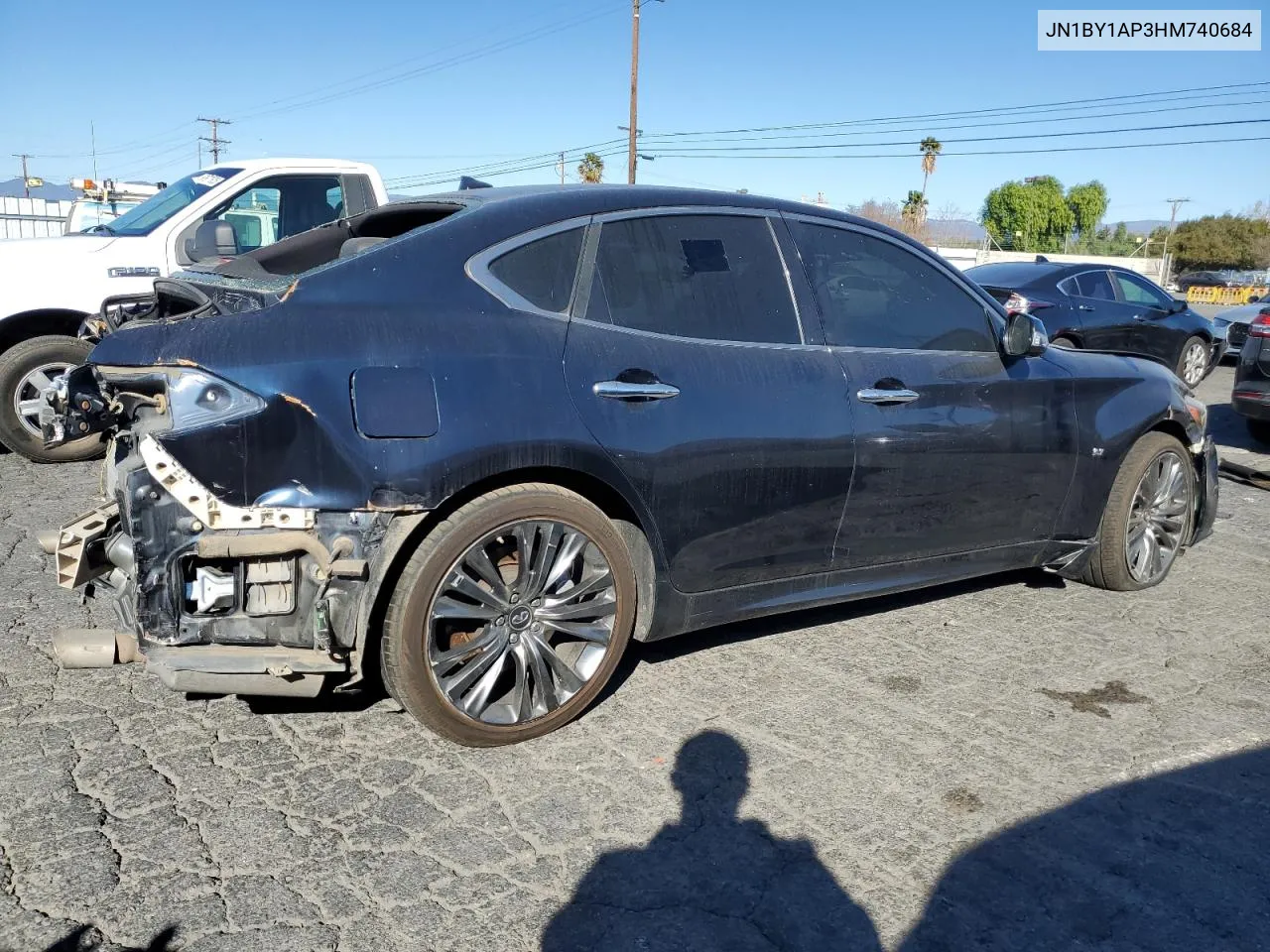 2017 Infiniti Q70 3.7 VIN: JN1BY1AP3HM740684 Lot: 87654345