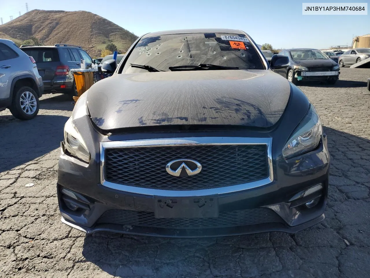 2017 Infiniti Q70 3.7 VIN: JN1BY1AP3HM740684 Lot: 87654345