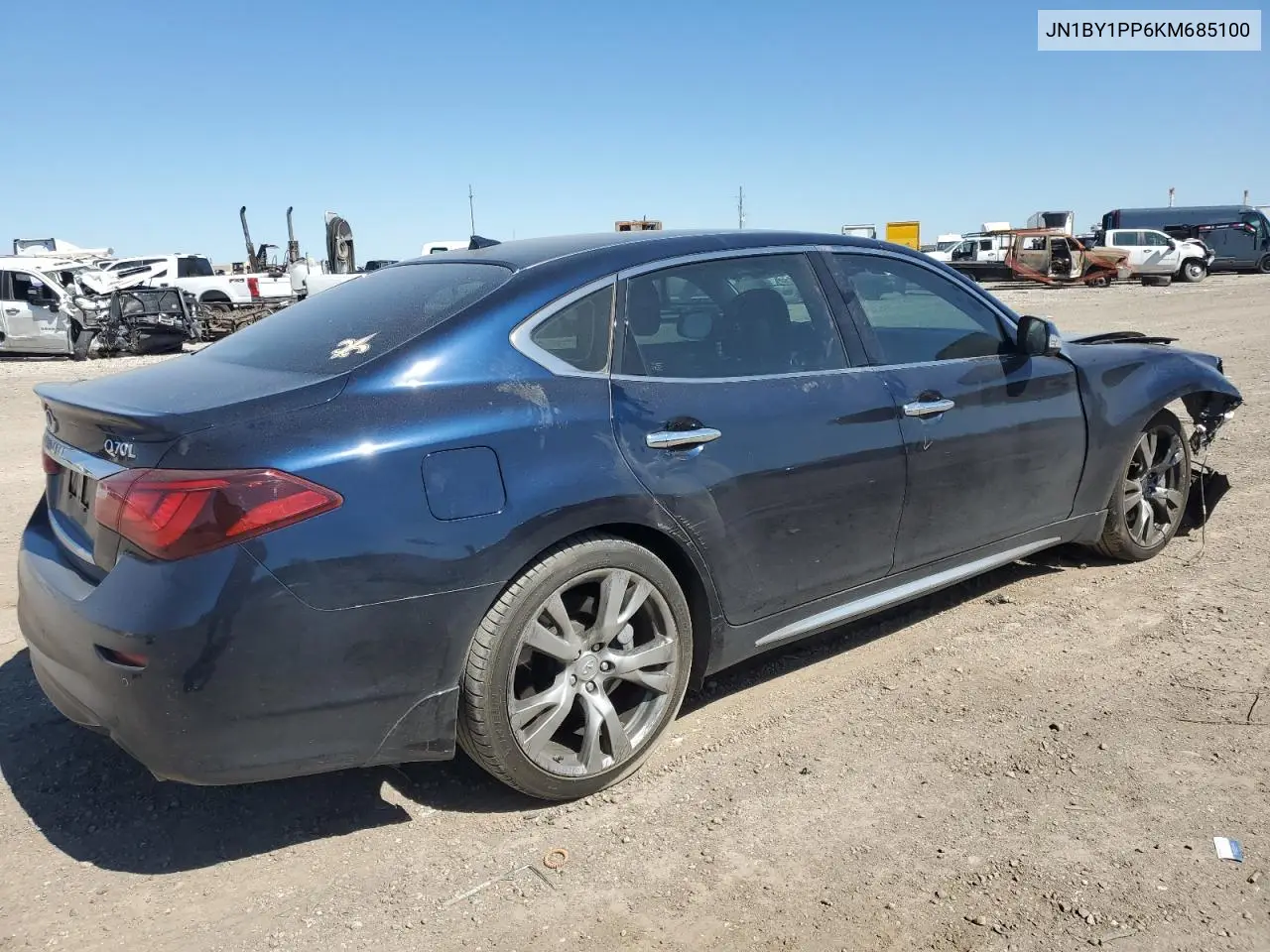 2019 Infiniti Q70L 3.7 Luxe VIN: JN1BY1PP6KM685100 Lot: 50040205