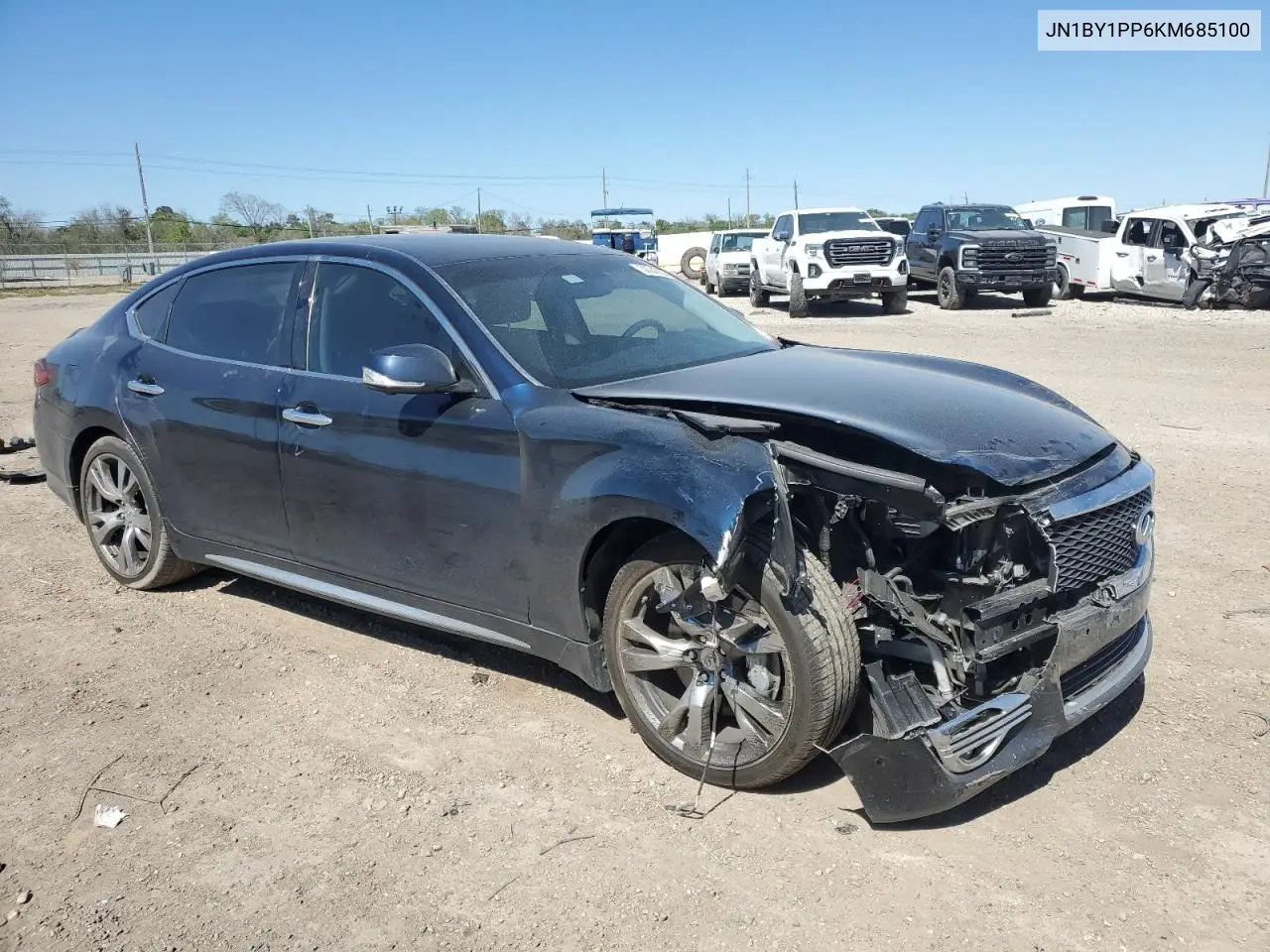 2019 Infiniti Q70L 3.7 Luxe VIN: JN1BY1PP6KM685100 Lot: 50040205