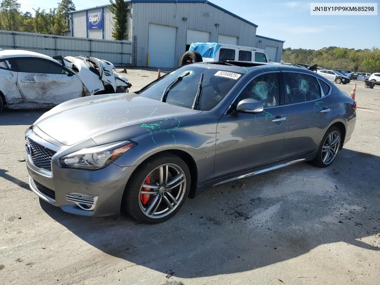 2019 Infiniti Q70L 3.7 Luxe VIN: JN1BY1PP9KM685298 Lot: 50368825