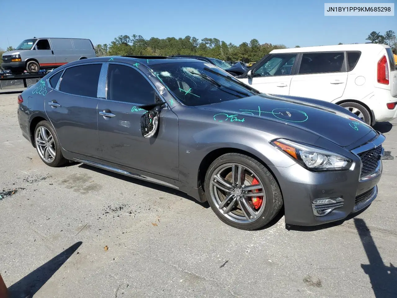 2019 Infiniti Q70L 3.7 Luxe VIN: JN1BY1PP9KM685298 Lot: 50368825