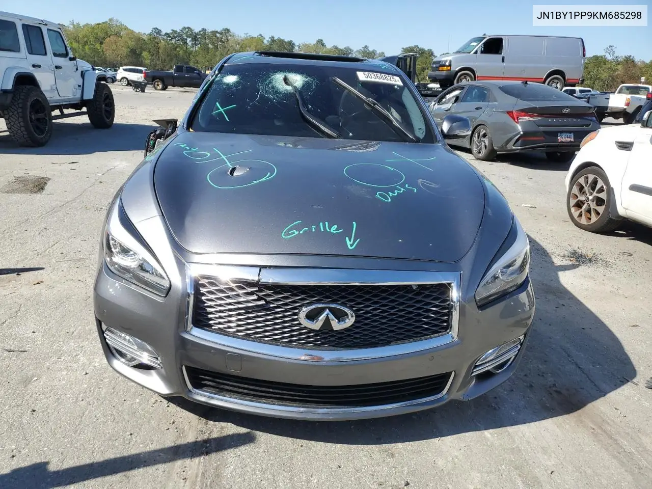 2019 Infiniti Q70L 3.7 Luxe VIN: JN1BY1PP9KM685298 Lot: 50368825