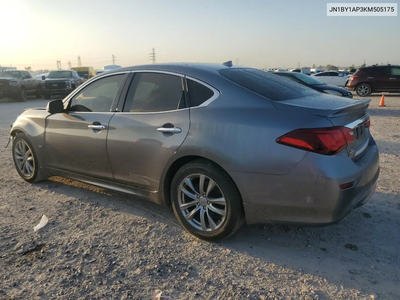 2019 Infiniti Q70 3.7 Luxe VIN: JN1BY1AP3KM505175 Lot: 52278355