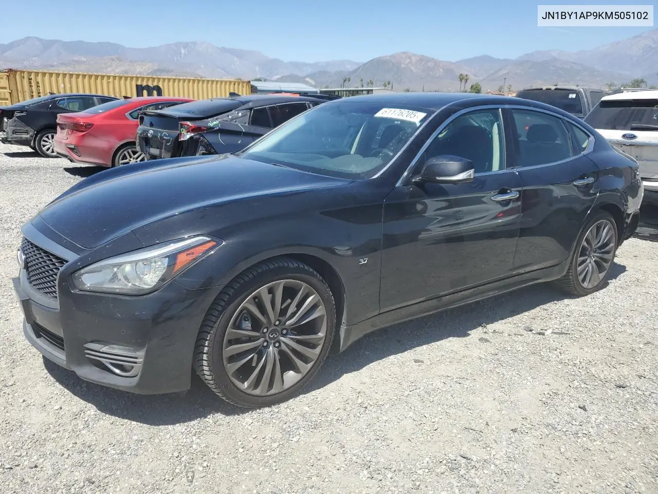 2019 Infiniti Q70 3.7 Luxe VIN: JN1BY1AP9KM505102 Lot: 61176205