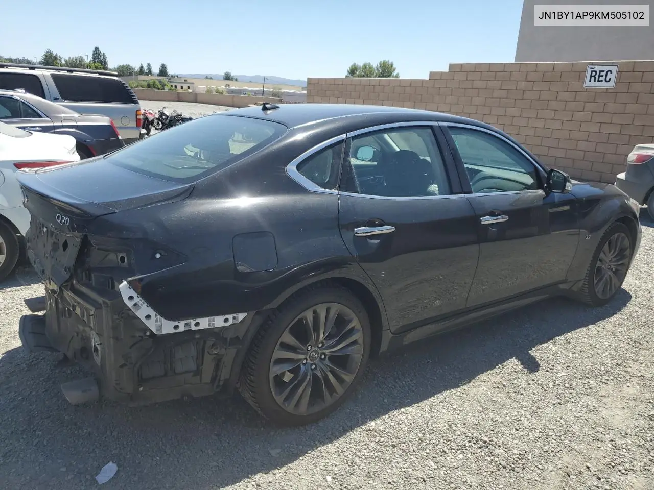 2019 Infiniti Q70 3.7 Luxe VIN: JN1BY1AP9KM505102 Lot: 61176205