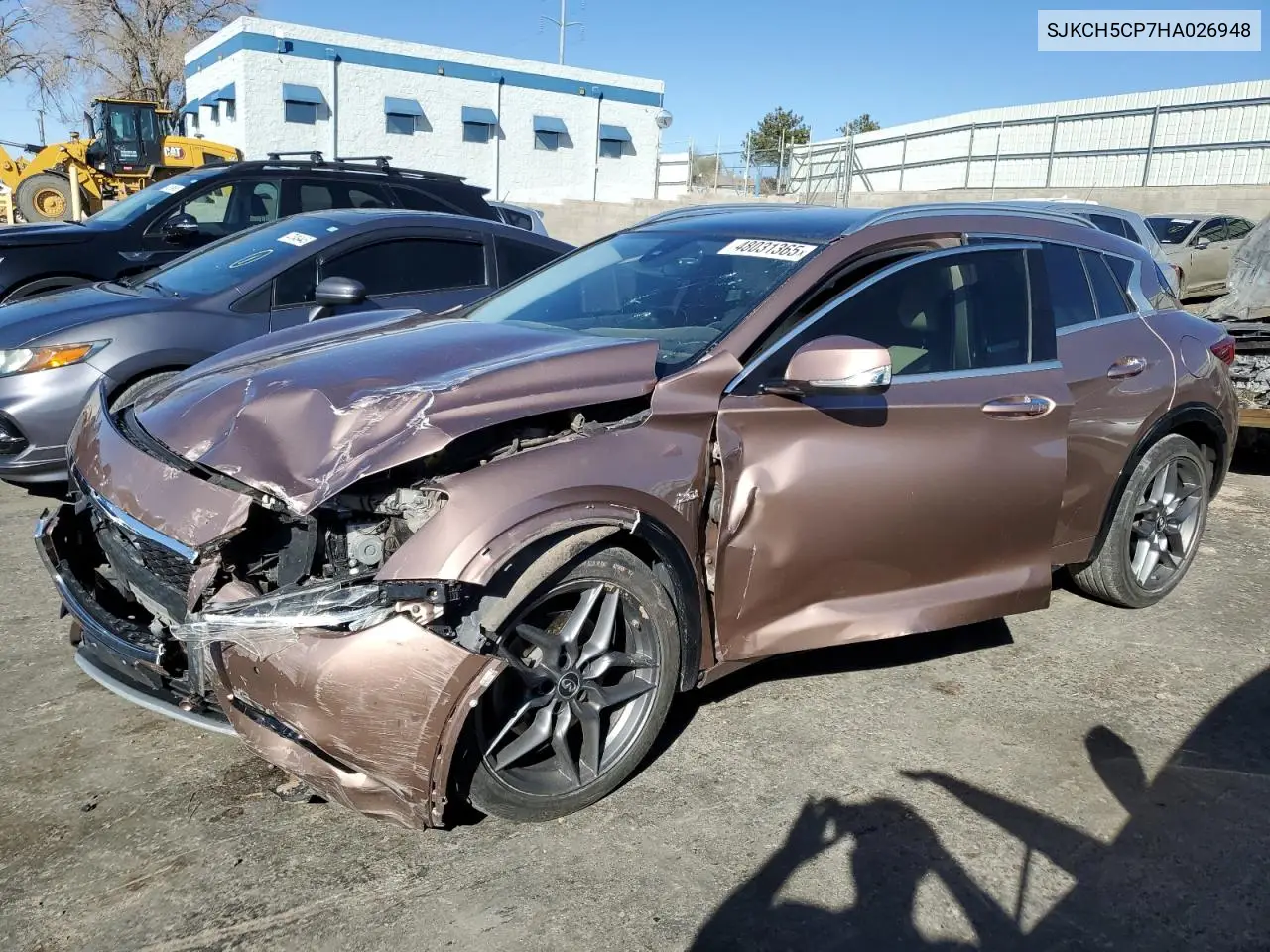 2017 Infiniti Qx30 Base VIN: SJKCH5CP7HA026948 Lot: 48031365