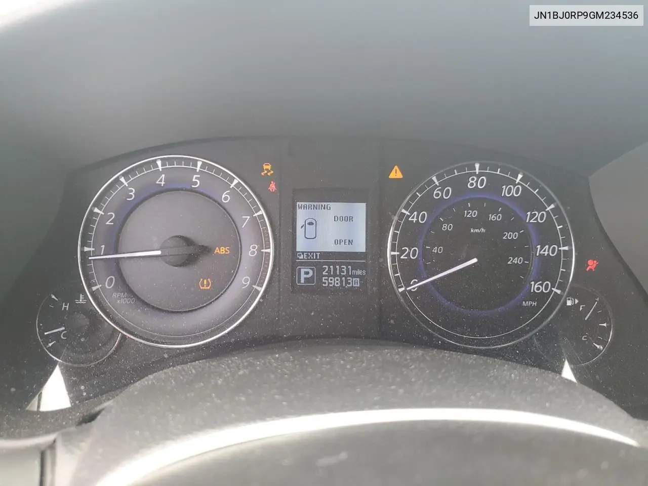 2016 Infiniti Qx50 VIN: JN1BJ0RP9GM234536 Lot: 63096285