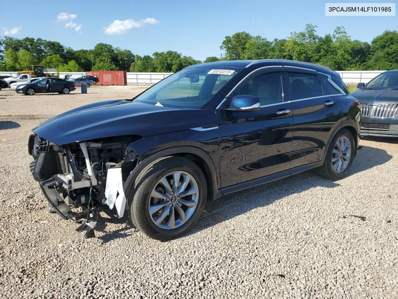 2020 Infiniti Qx50 Pure VIN: 3PCAJ5M14LF101985 Lot: 55510315