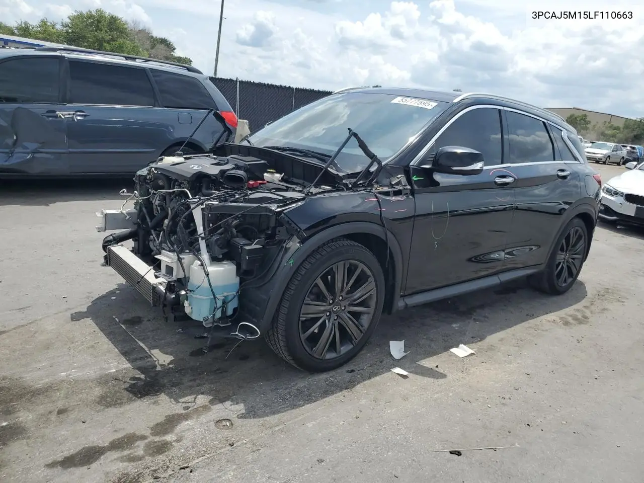 2020 Infiniti Qx50 Pure VIN: 3PCAJ5M15LF110663 Lot: 55777595