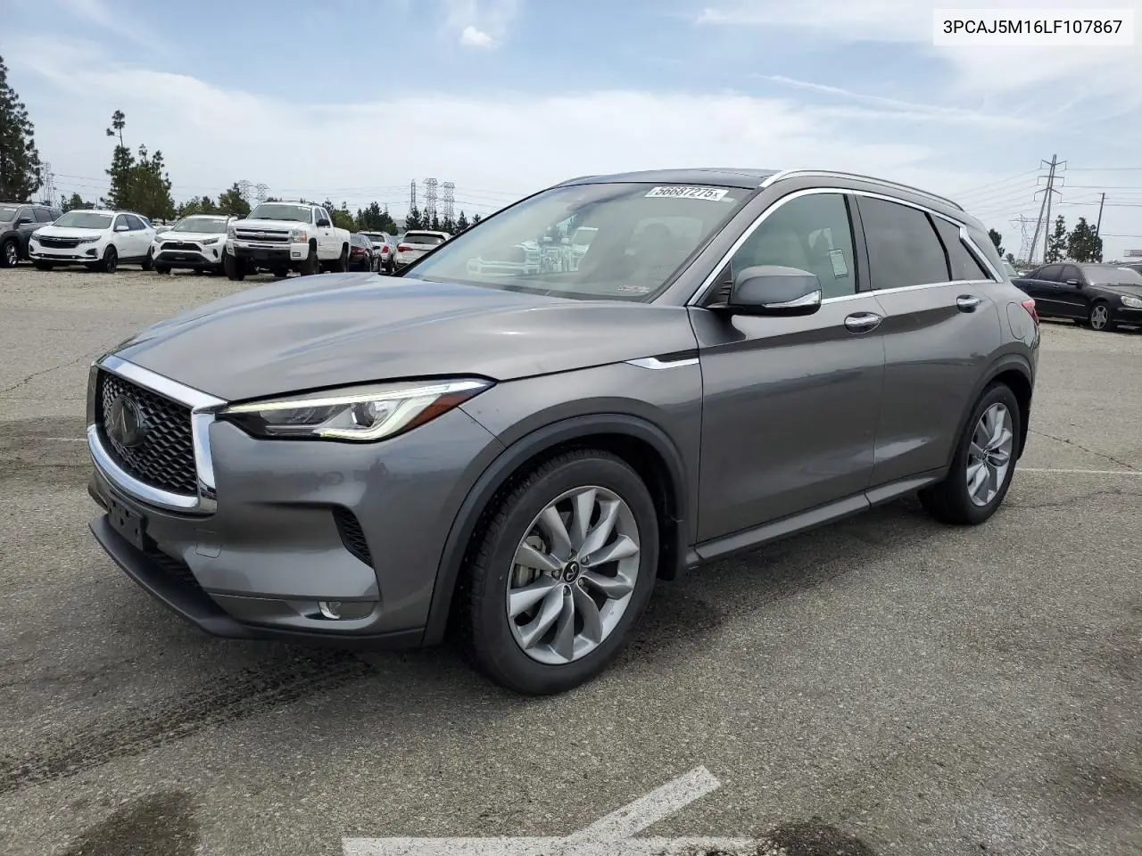 2020 Infiniti Qx50 Pure VIN: 3PCAJ5M16LF107867 Lot: 56687275