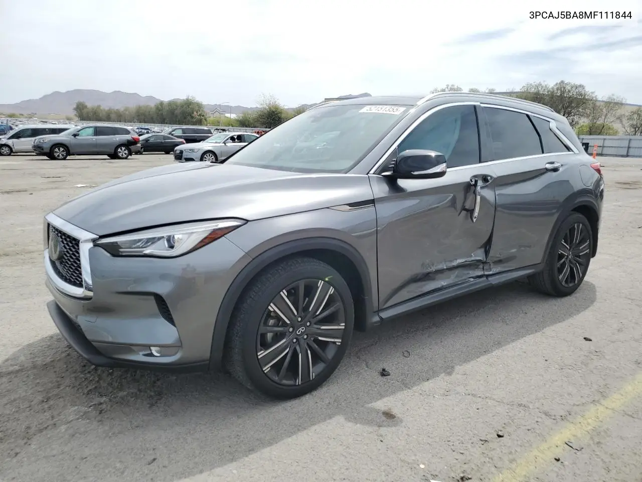 2021 Infiniti Qx50 Luxe VIN: 3PCAJ5BA8MF111844 Lot: 52151355