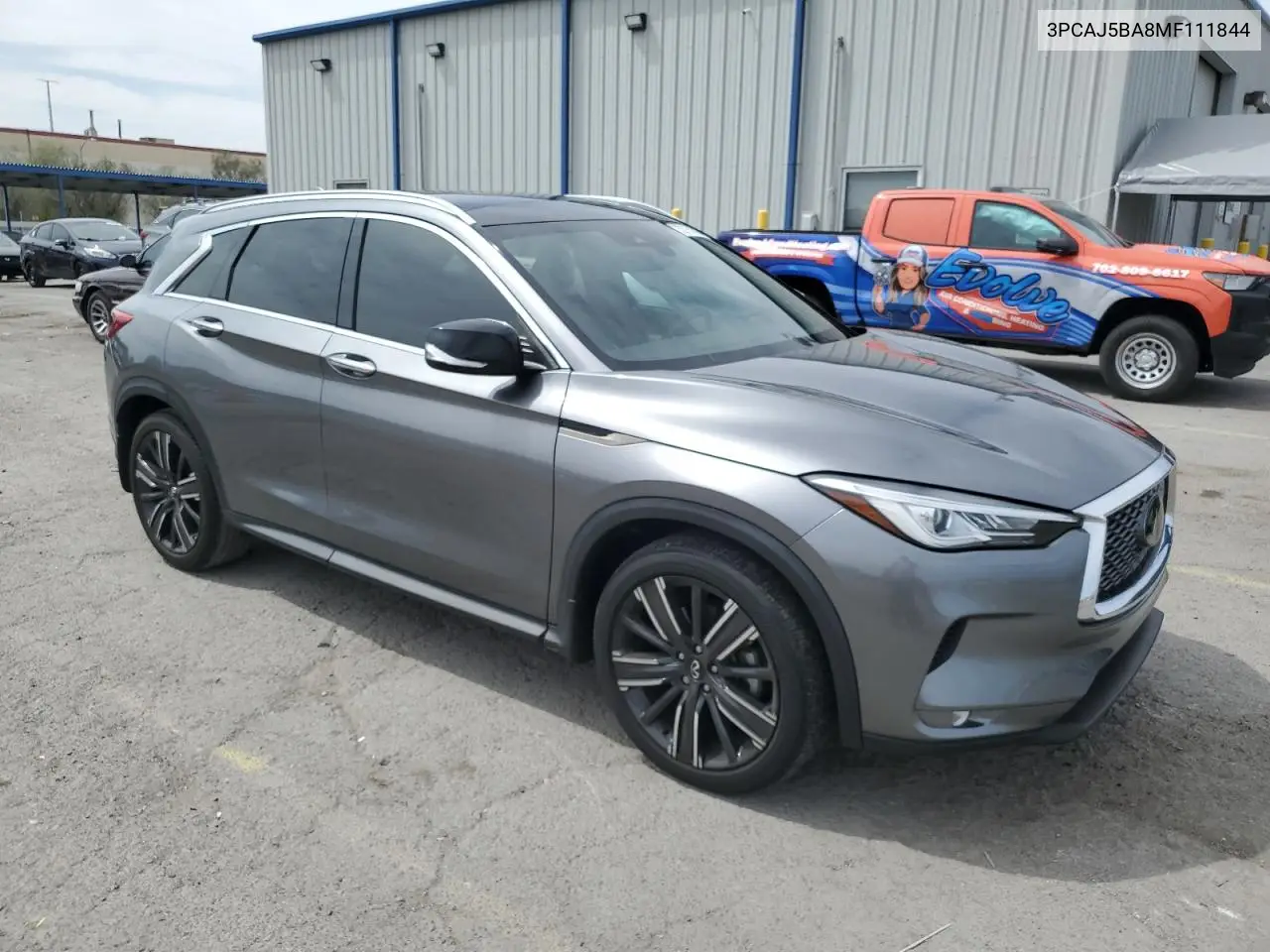 2021 Infiniti Qx50 Luxe VIN: 3PCAJ5BA8MF111844 Lot: 52151355