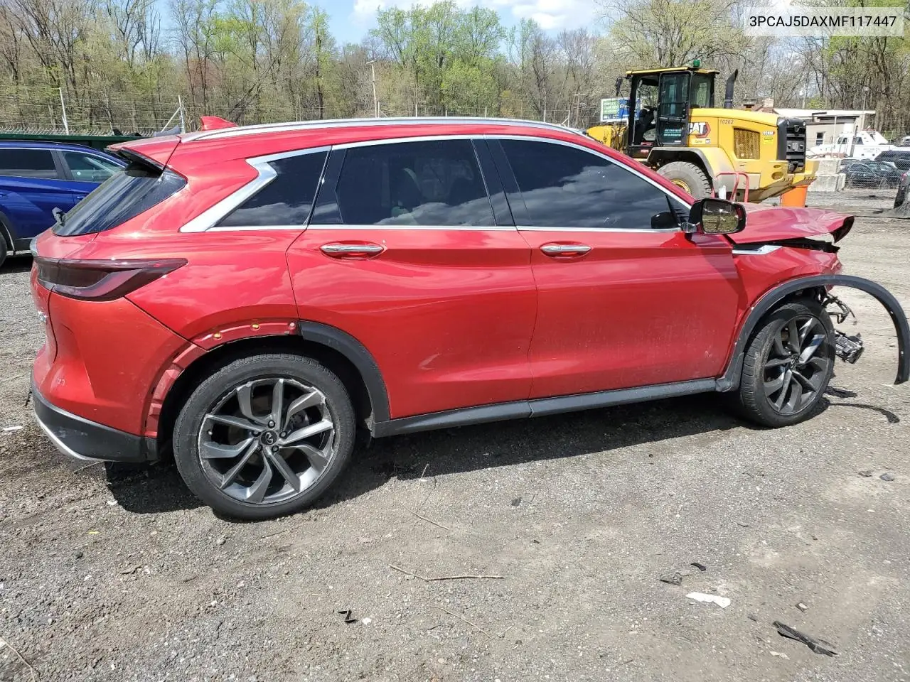 2021 Infiniti Qx50 Sensory VIN: 3PCAJ5DAXMF117447 Lot: 53186035