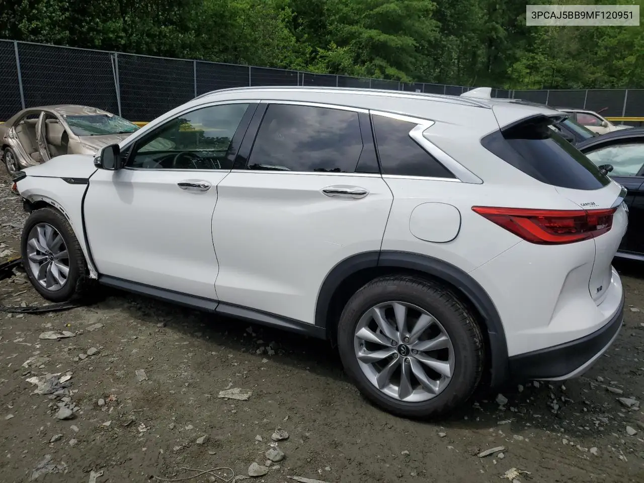 2021 Infiniti Qx50 Luxe VIN: 3PCAJ5BB9MF120951 Lot: 55303395