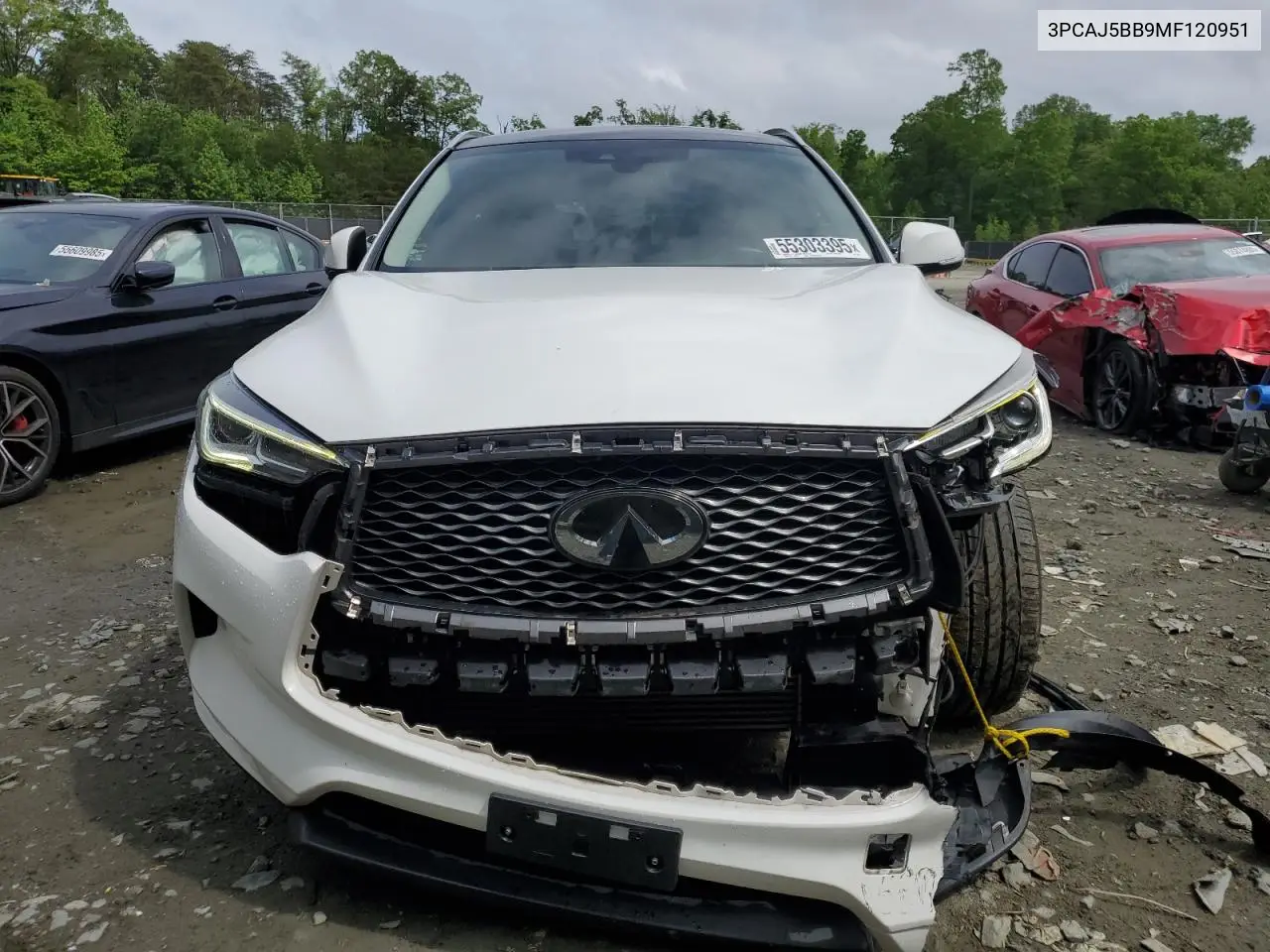 2021 Infiniti Qx50 Luxe VIN: 3PCAJ5BB9MF120951 Lot: 55303395