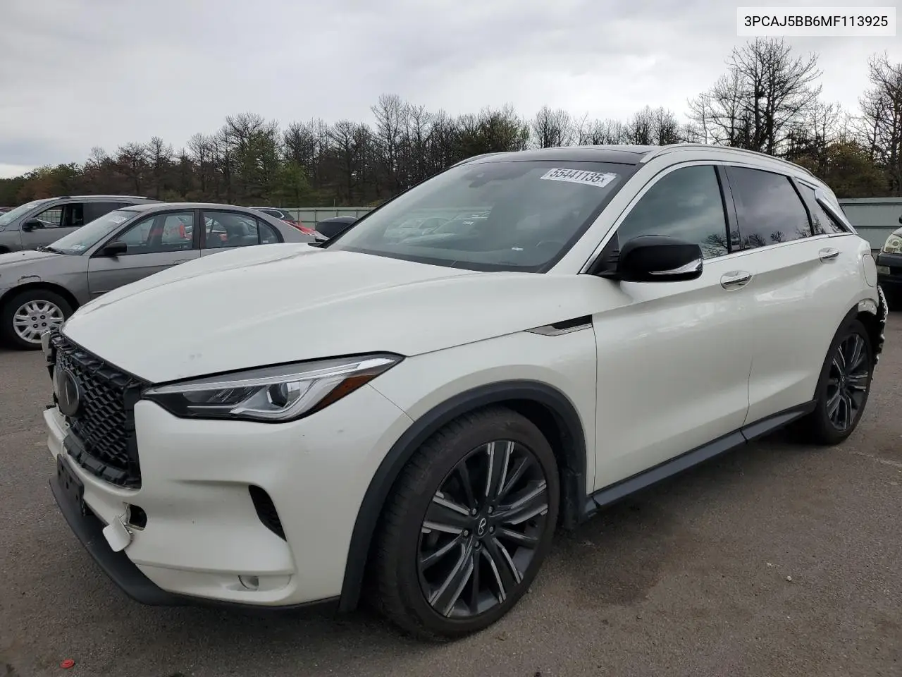 2021 Infiniti Qx50 Luxe VIN: 3PCAJ5BB6MF113925 Lot: 55441135