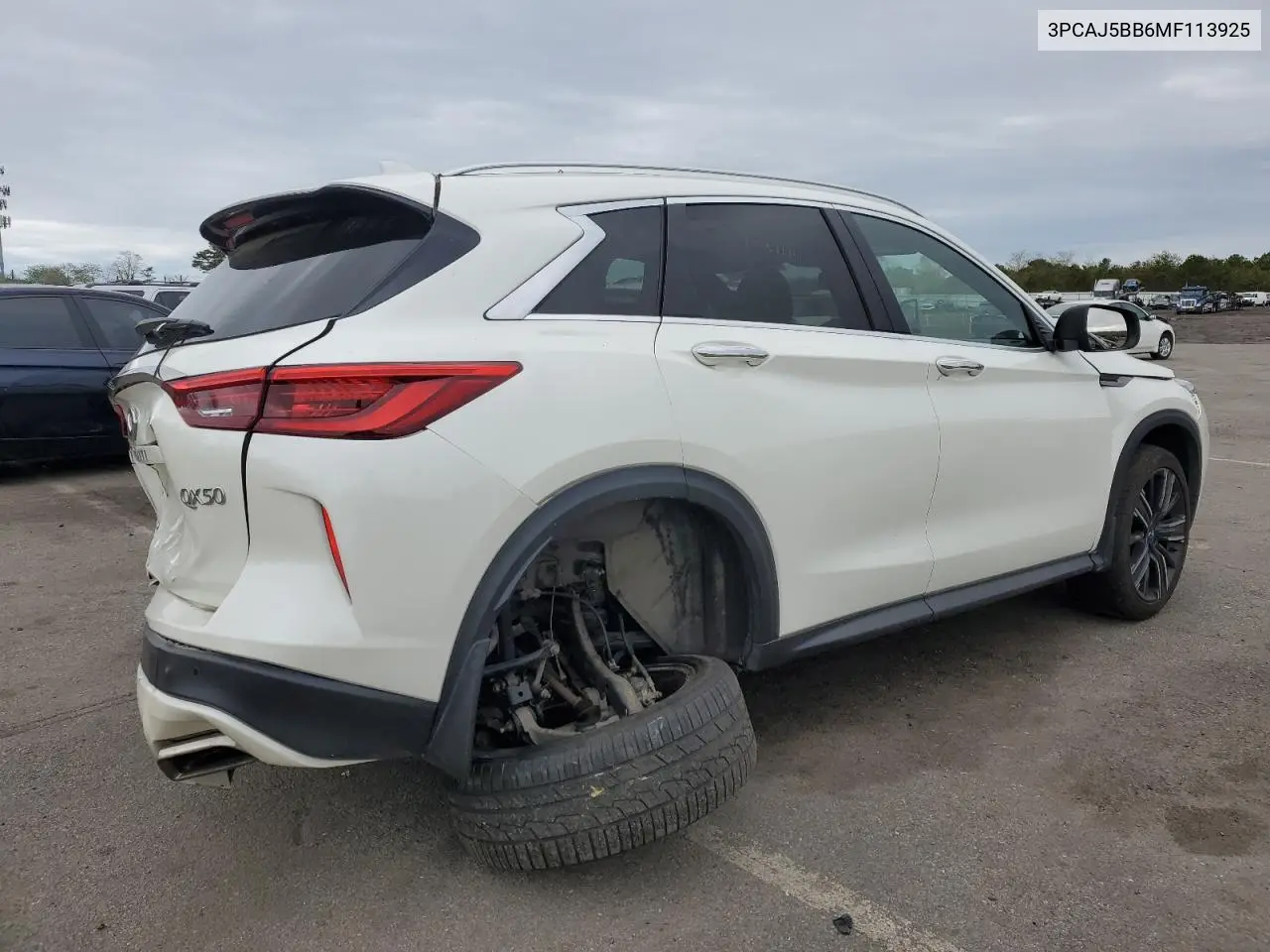 2021 Infiniti Qx50 Luxe VIN: 3PCAJ5BB6MF113925 Lot: 55441135