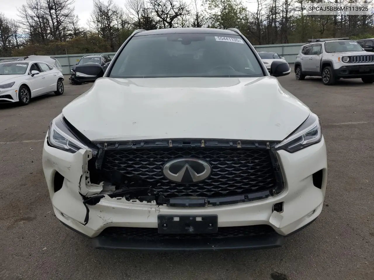2021 Infiniti Qx50 Luxe VIN: 3PCAJ5BB6MF113925 Lot: 55441135