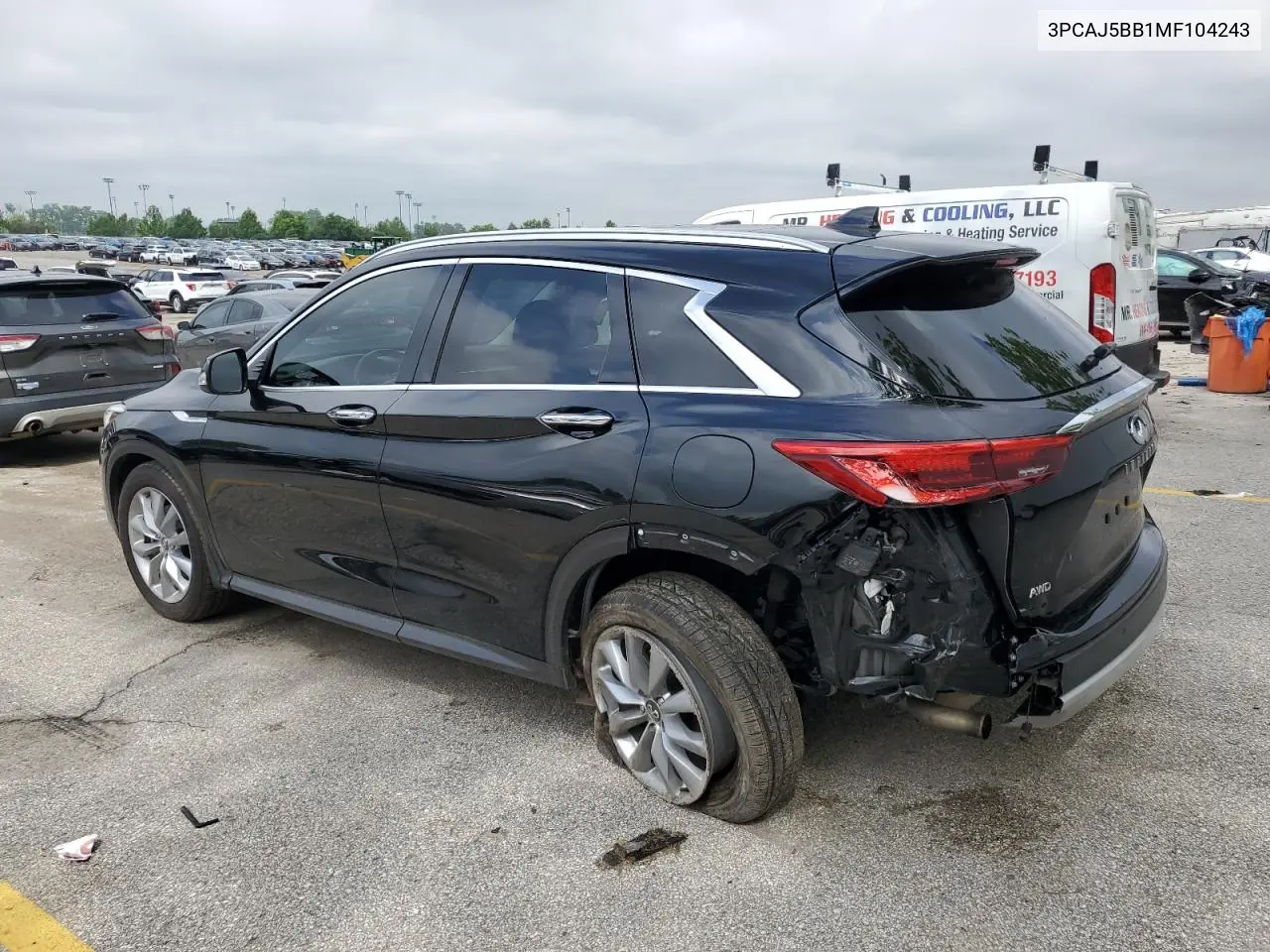 2021 Infiniti Qx50 Luxe VIN: 3PCAJ5BB1MF104243 Lot: 56525945
