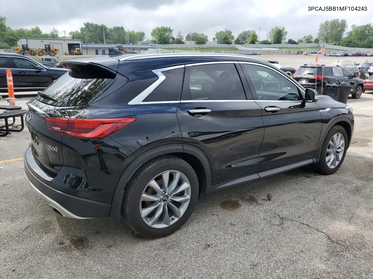 2021 Infiniti Qx50 Luxe VIN: 3PCAJ5BB1MF104243 Lot: 56525945