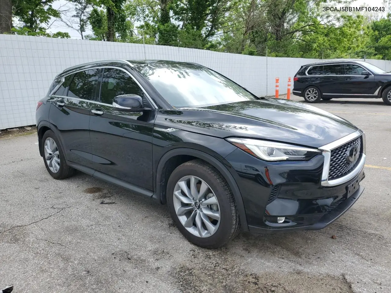 2021 Infiniti Qx50 Luxe VIN: 3PCAJ5BB1MF104243 Lot: 56525945