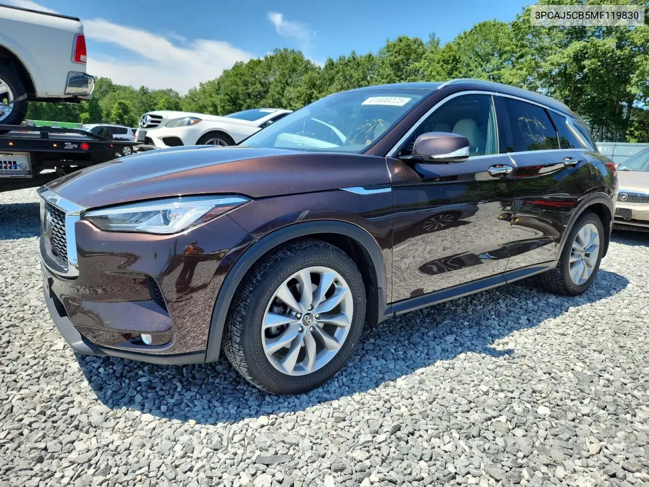 2021 Infiniti Qx50 Essential VIN: 3PCAJ5CB5MF119830 Lot: 61600225