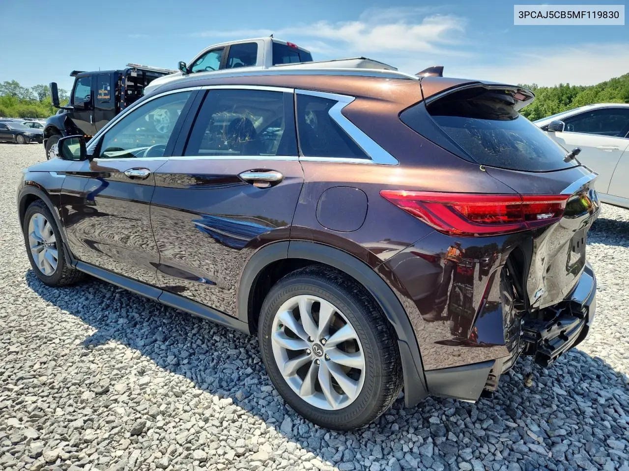 2021 Infiniti Qx50 Essential VIN: 3PCAJ5CB5MF119830 Lot: 61600225